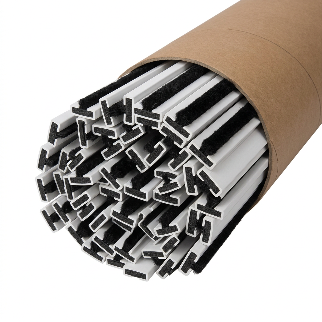 White Pyroplex Pile intumescent strip 15mm tube pack