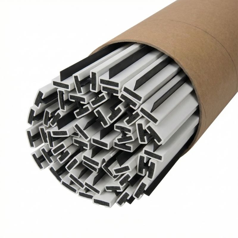 Pyroplex single fin white intumescent strip fire and smoke 15mm
