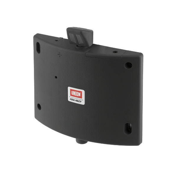 Acoustic release fire door hold open unit
