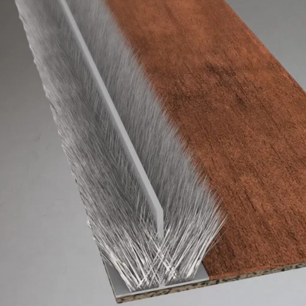 Surface mounted intumescent strip single doorset