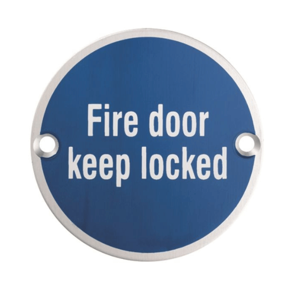 fire door keep locked sign