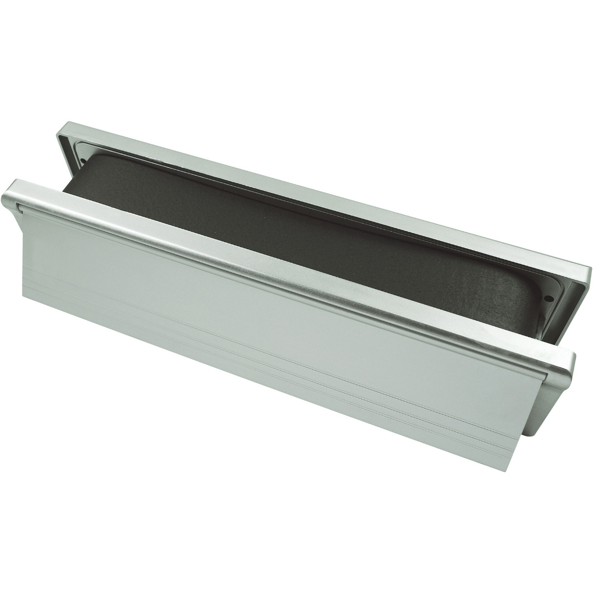 Firestop Intumescent Letterbox Satin Silver Silver Frame