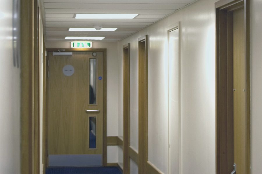How-to-fit-an-internal-fire-door-blog office corridor