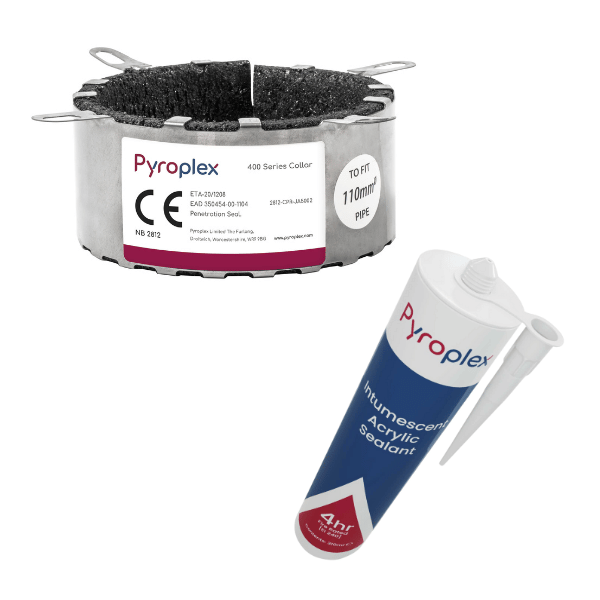pyroplex pipe collar kit 110mm