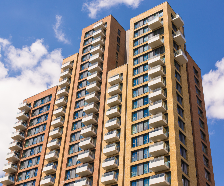 High rise flat or apartment block