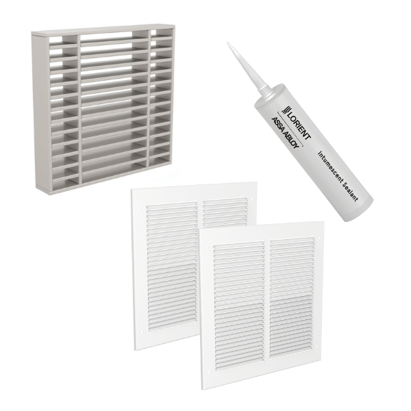 air transfer grille kit with white cover plates