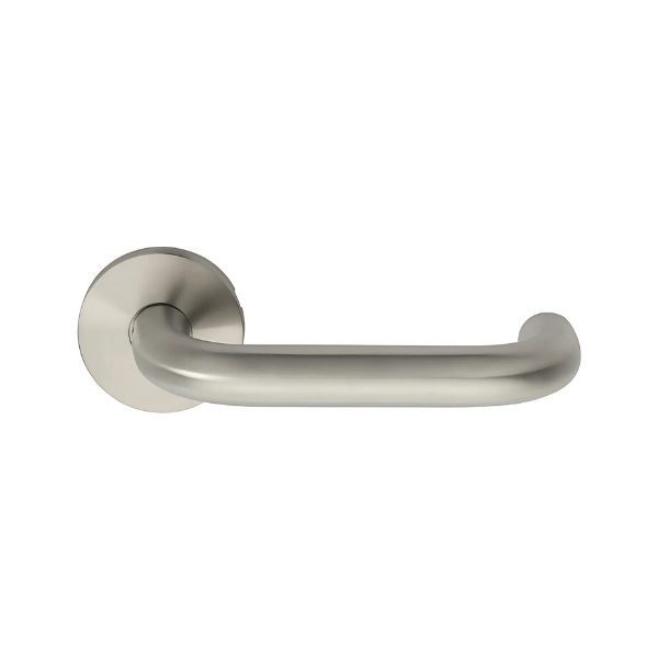 silver door handle