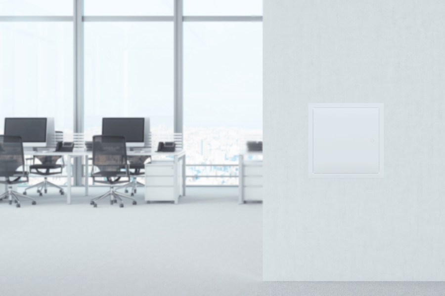 Blog_Featured_Header_fire_rated_access_panel access panel on office wall