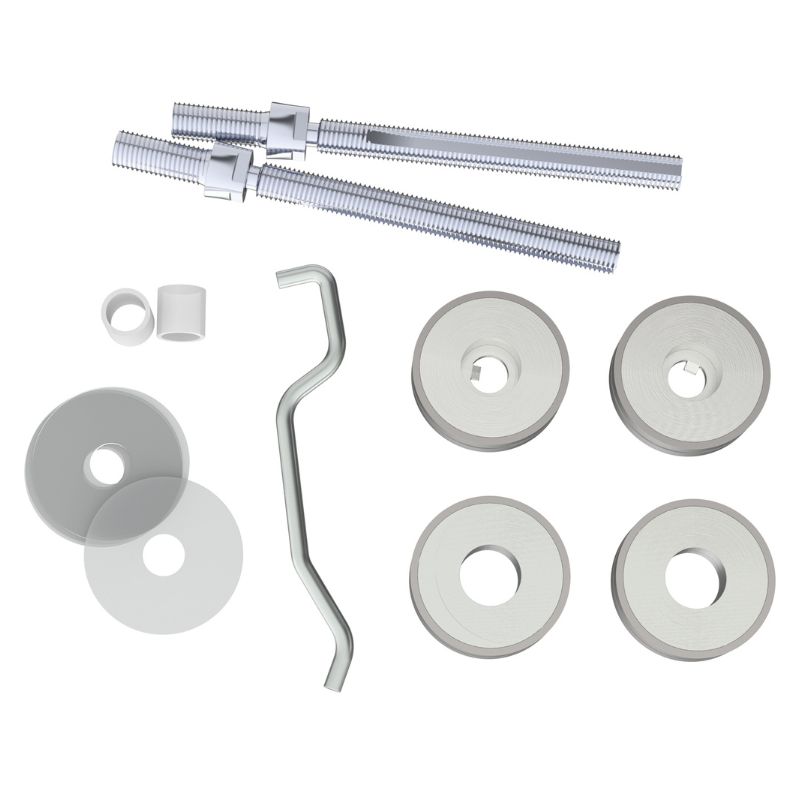 Carlisle Brass Back To Back Fixing Pack for D Handles - 19mm Diameter - Satin Stainless Steel