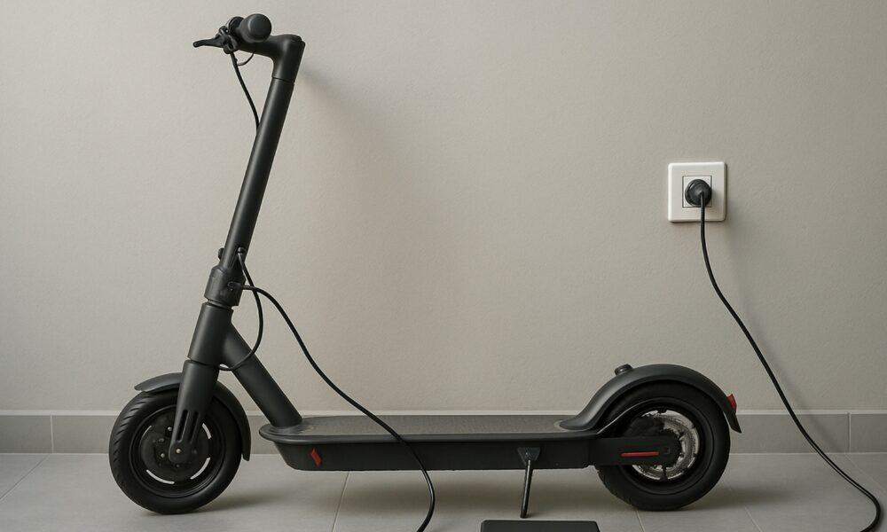E-Bike and E-Scooter Battery Fires E-scooter on charge